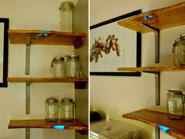 DIY Glowing Shelves Home Decor Ideas Projects12