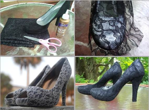 diy high heels makeover diy shoe makeover ideas12