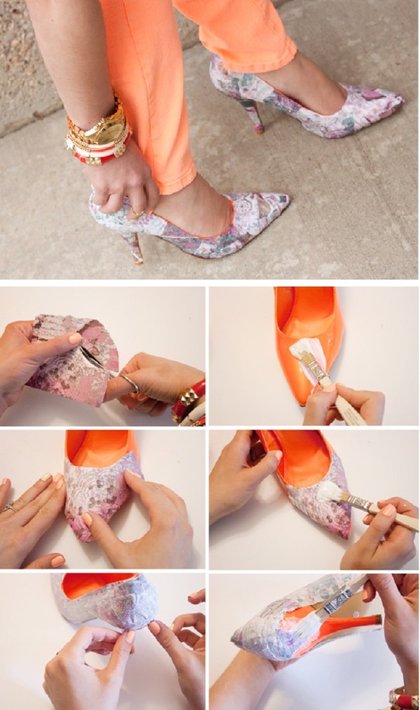 diy high heels makeover diy shoe makeover ideas8