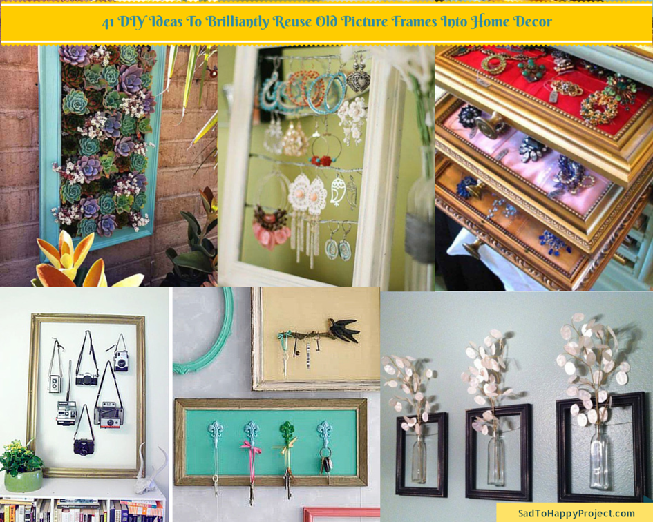 41 Ways To Reuse Old Picture Frames : DIY Recycled Craft Ideas