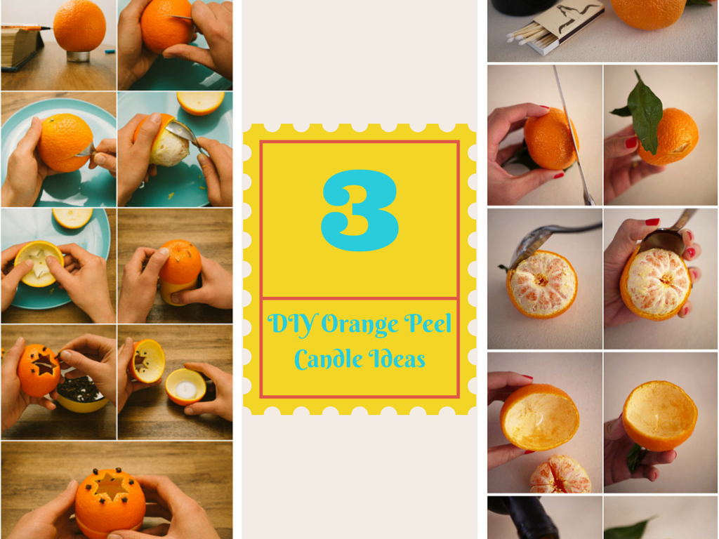 how to make orange peel candle DIY