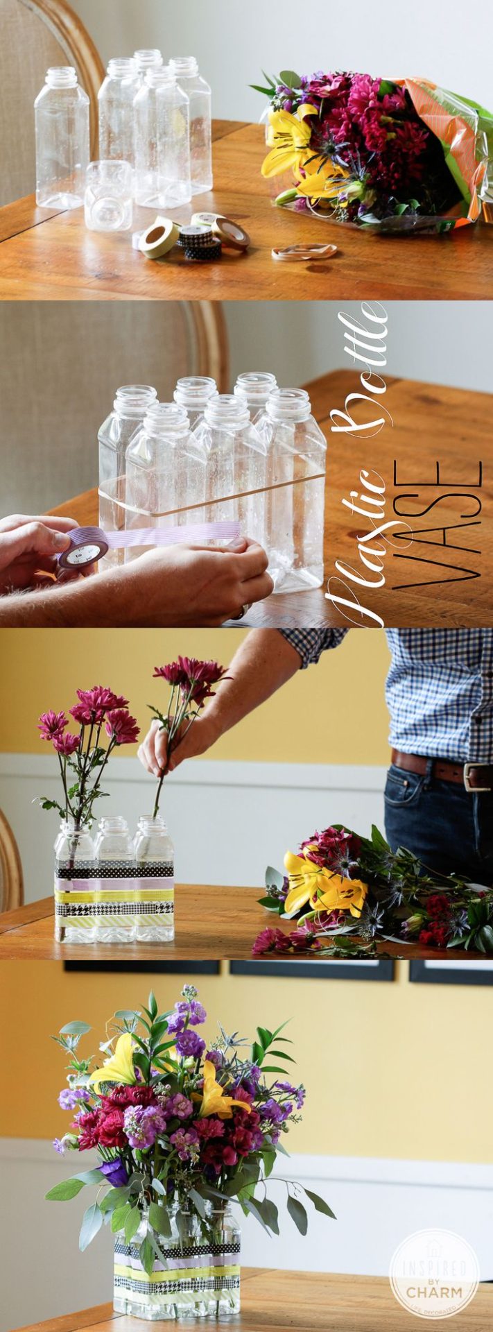 recycled plastic bottles crafts flower pot