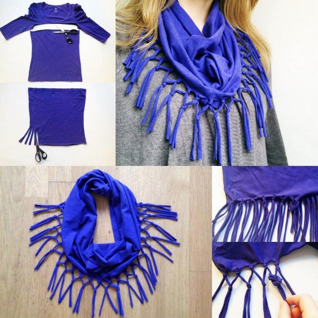 scarf diy shirt sewing infinity cool