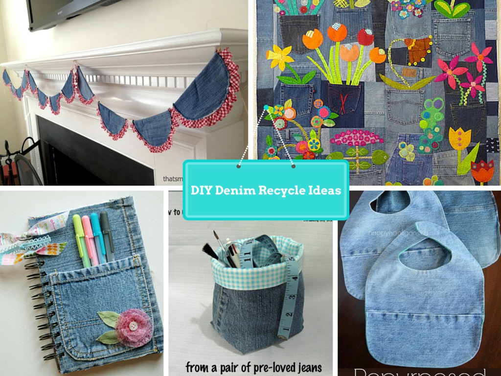 7 DIY New Ways To Recycled  Clothing Denim Part 2