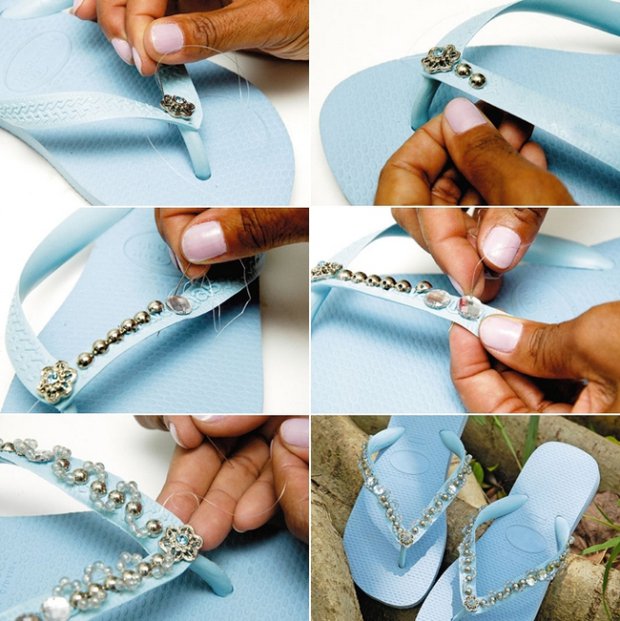 ways to decorate flip flops