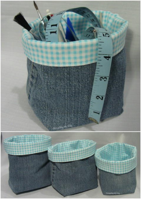 19 Awesome Old Jeans Repurposing Projects For You - Sad To Happy Project