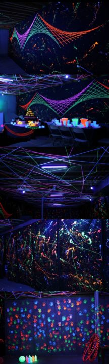 DIY Glow In The Dark Party Decorations Ideas