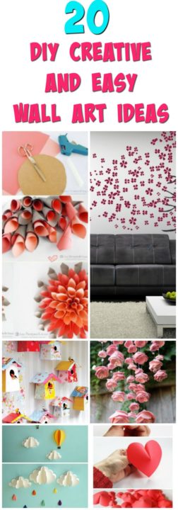 20 Easy and Creative DIY Wall Art Projects - Sad To Happy Project