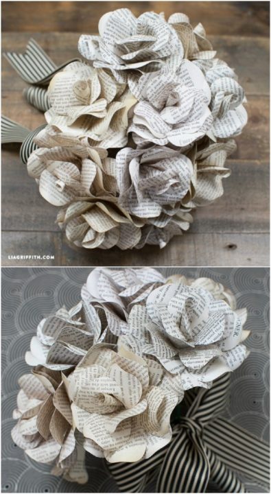 8 DIY Book Page Paper Flowers Ideas