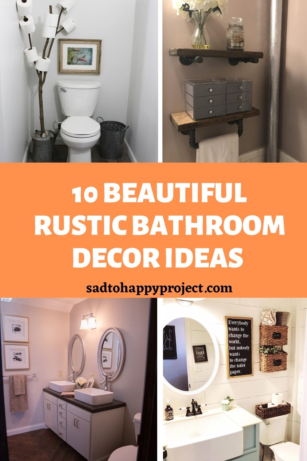 Create an Unique Rustic Bathroom Branch Toilet Paper Holder