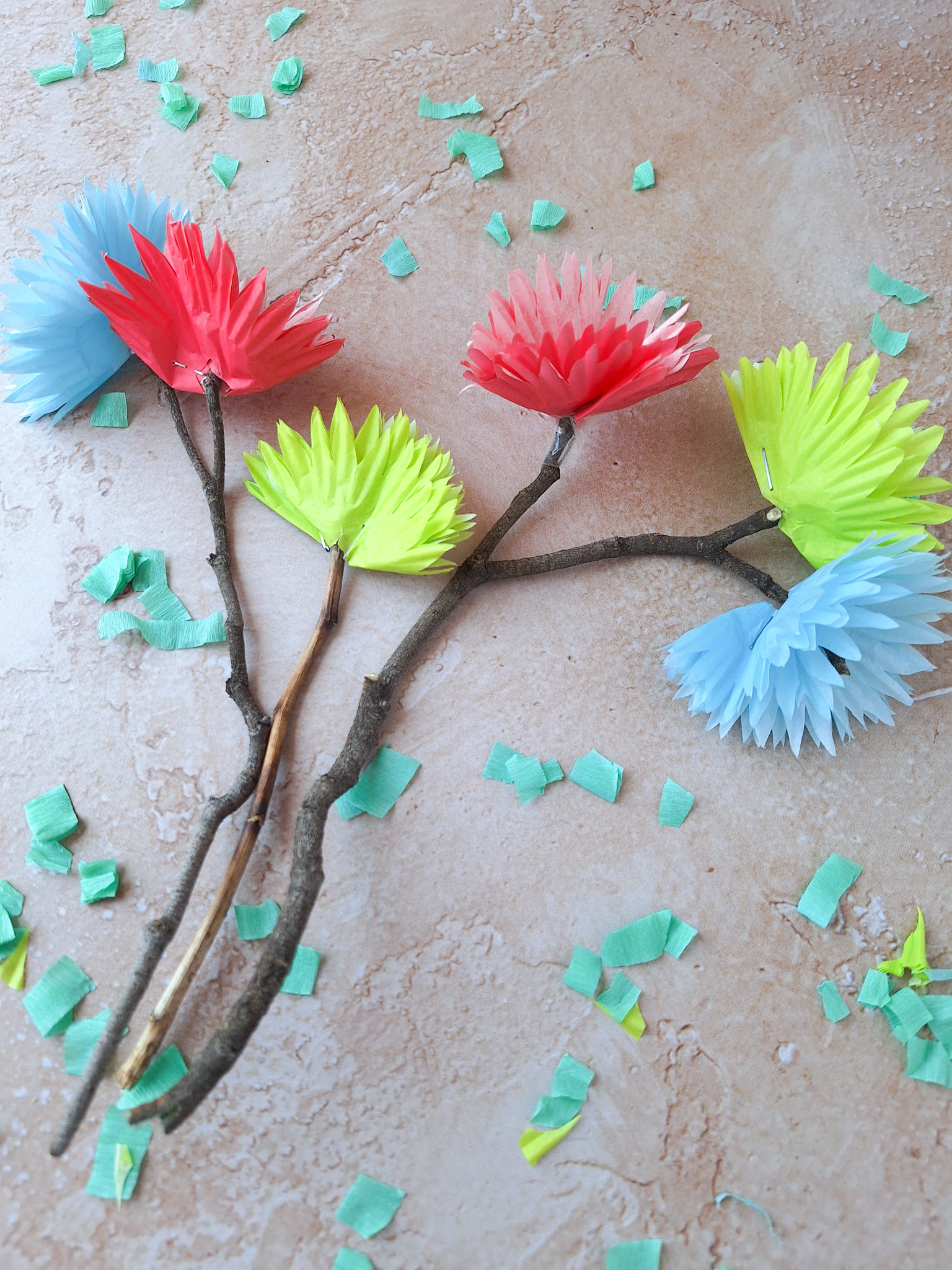 Easy Cupcake Liner Flower Craft